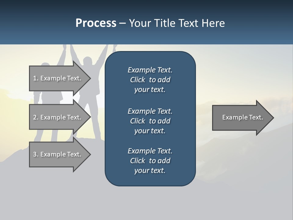 A Group Of People Standing On Top Of A Mountain PowerPoint Template