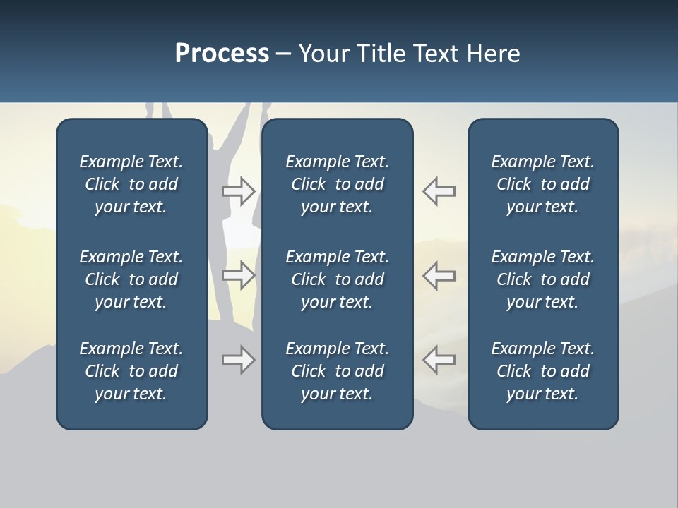 A Group Of People Standing On Top Of A Mountain PowerPoint Template
