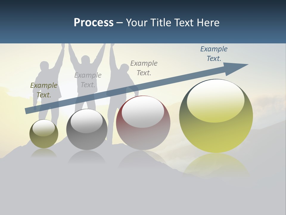 A Group Of People Standing On Top Of A Mountain PowerPoint Template