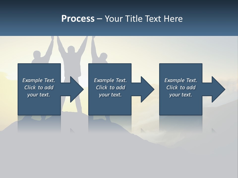 A Group Of People Standing On Top Of A Mountain PowerPoint Template