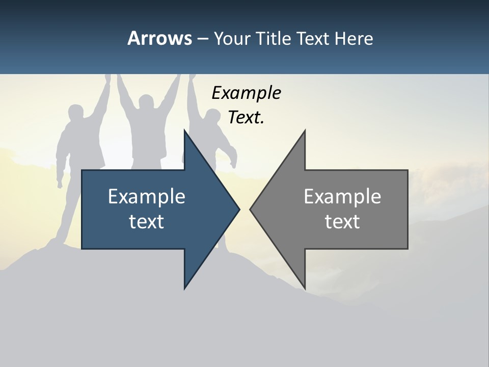 A Group Of People Standing On Top Of A Mountain PowerPoint Template