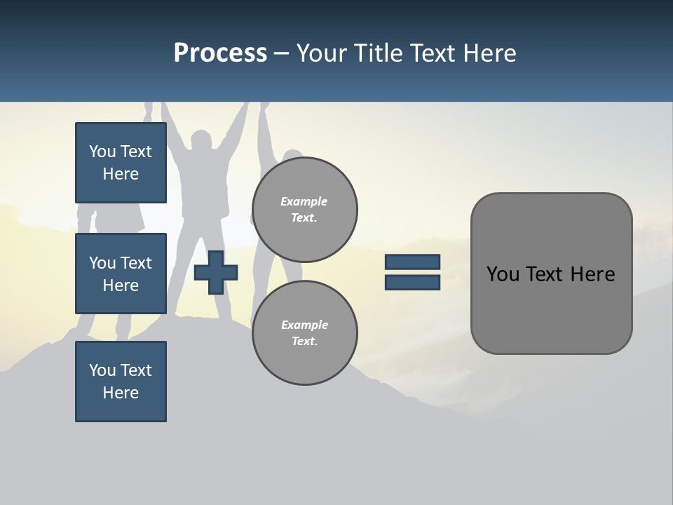 A Group Of People Standing On Top Of A Mountain PowerPoint Template