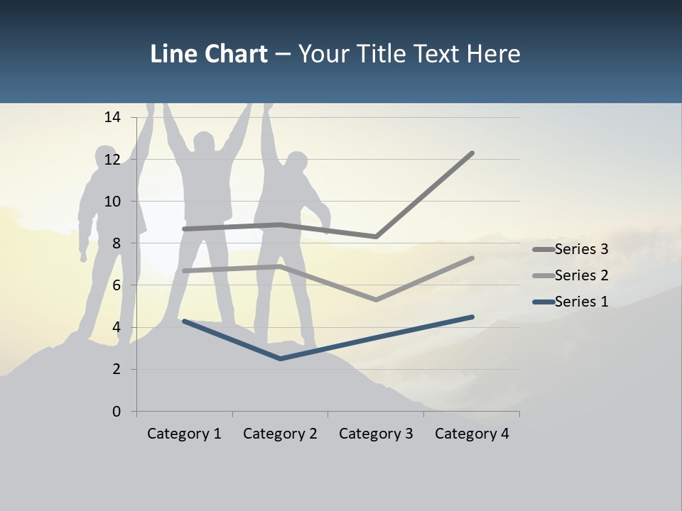 A Group Of People Standing On Top Of A Mountain PowerPoint Template