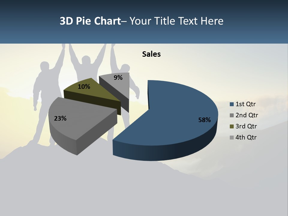 A Group Of People Standing On Top Of A Mountain PowerPoint Template