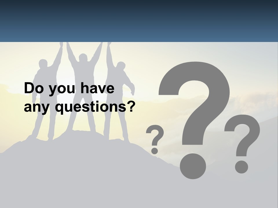 A Group Of People Standing On Top Of A Mountain PowerPoint Template