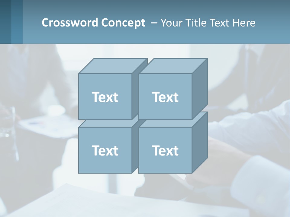 A Group Of People Sitting Around A Table With A Tablet PowerPoint Template