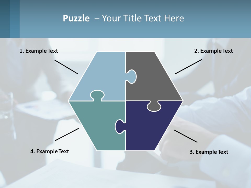 A Group Of People Sitting Around A Table With A Tablet PowerPoint Template