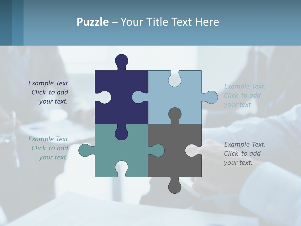 A Group Of People Sitting Around A Table With A Tablet PowerPoint Template