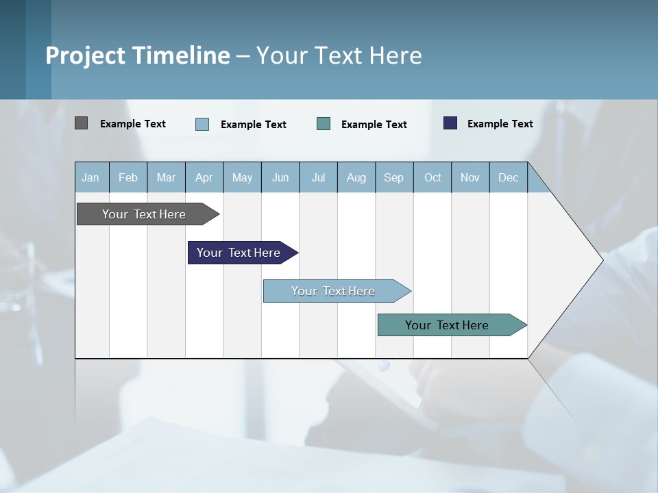A Group Of People Sitting Around A Table With A Tablet PowerPoint Template