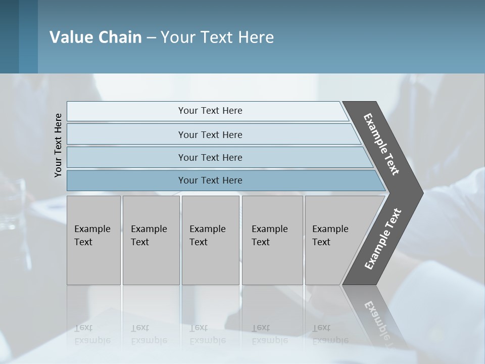 A Group Of People Sitting Around A Table With A Tablet PowerPoint Template