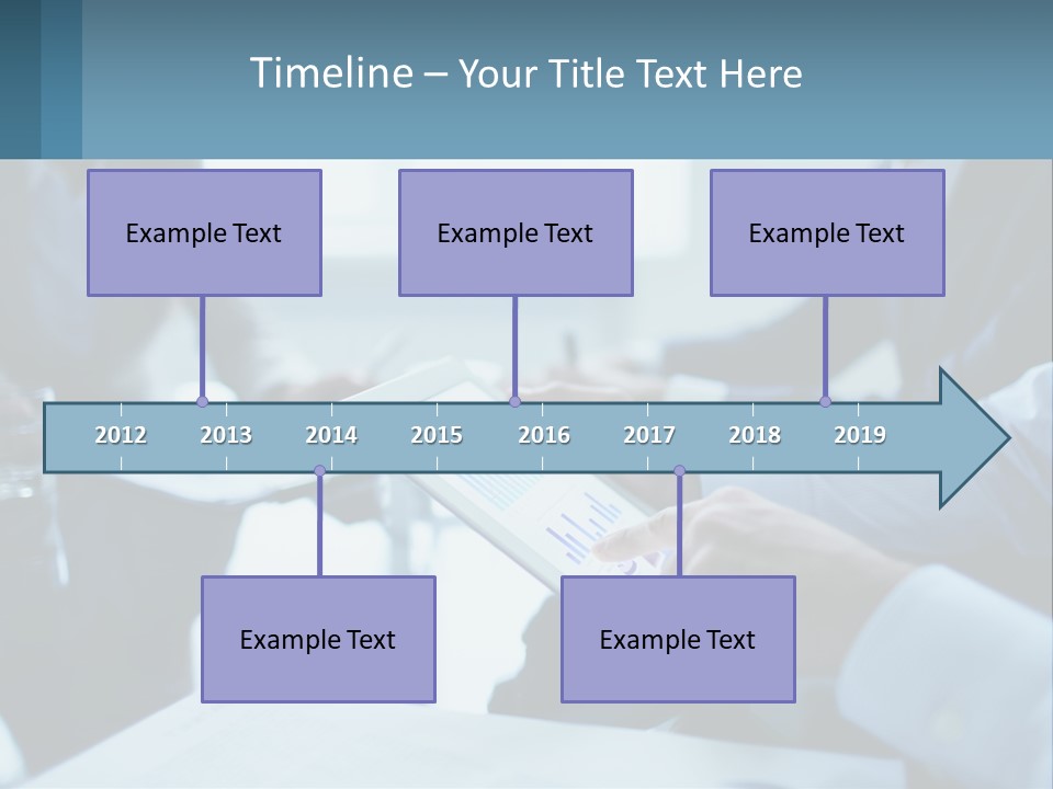 A Group Of People Sitting Around A Table With A Tablet PowerPoint Template