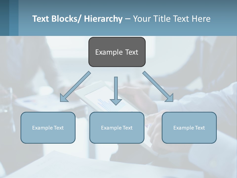 A Group Of People Sitting Around A Table With A Tablet PowerPoint Template