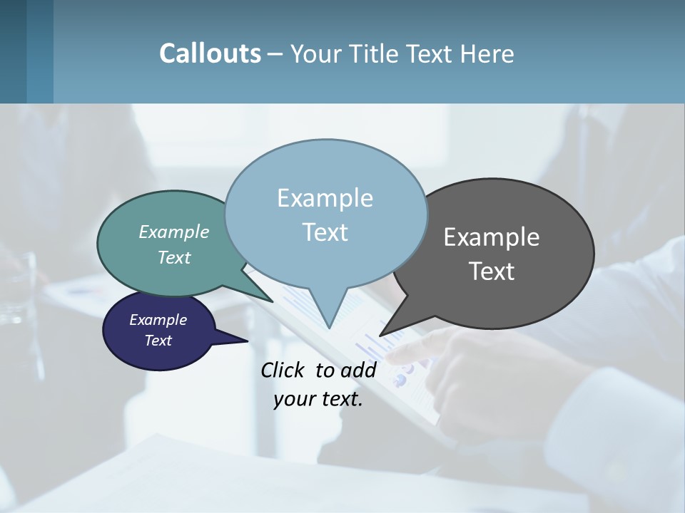 A Group Of People Sitting Around A Table With A Tablet PowerPoint Template