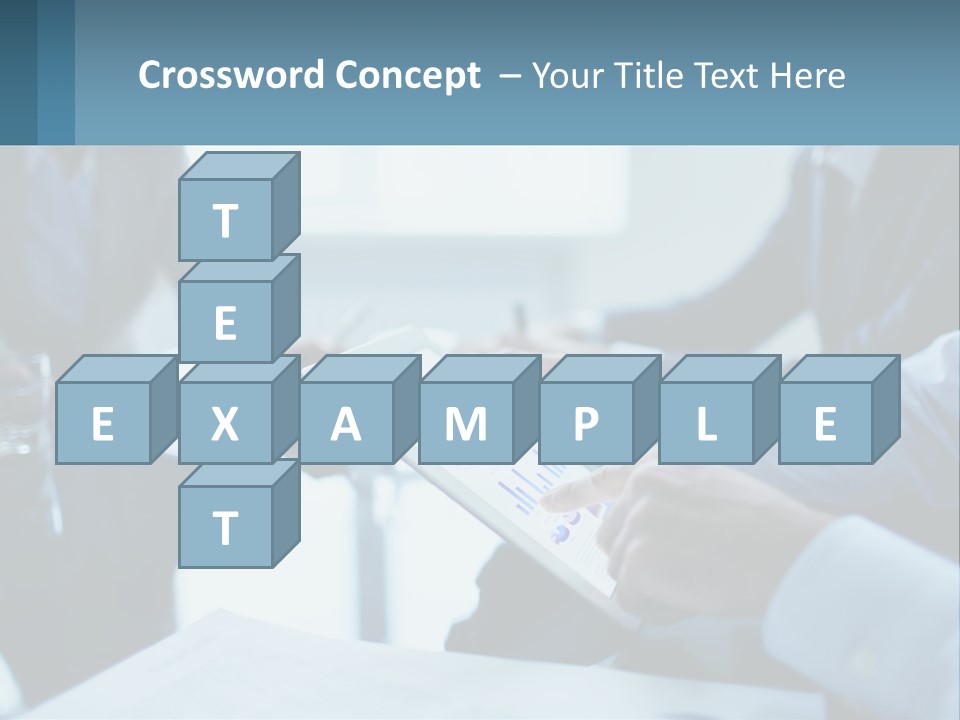 A Group Of People Sitting Around A Table With A Tablet PowerPoint Template