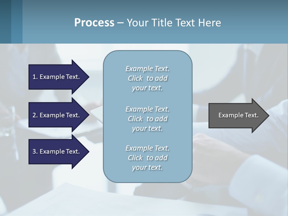 A Group Of People Sitting Around A Table With A Tablet PowerPoint Template