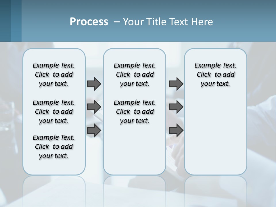 A Group Of People Sitting Around A Table With A Tablet PowerPoint Template