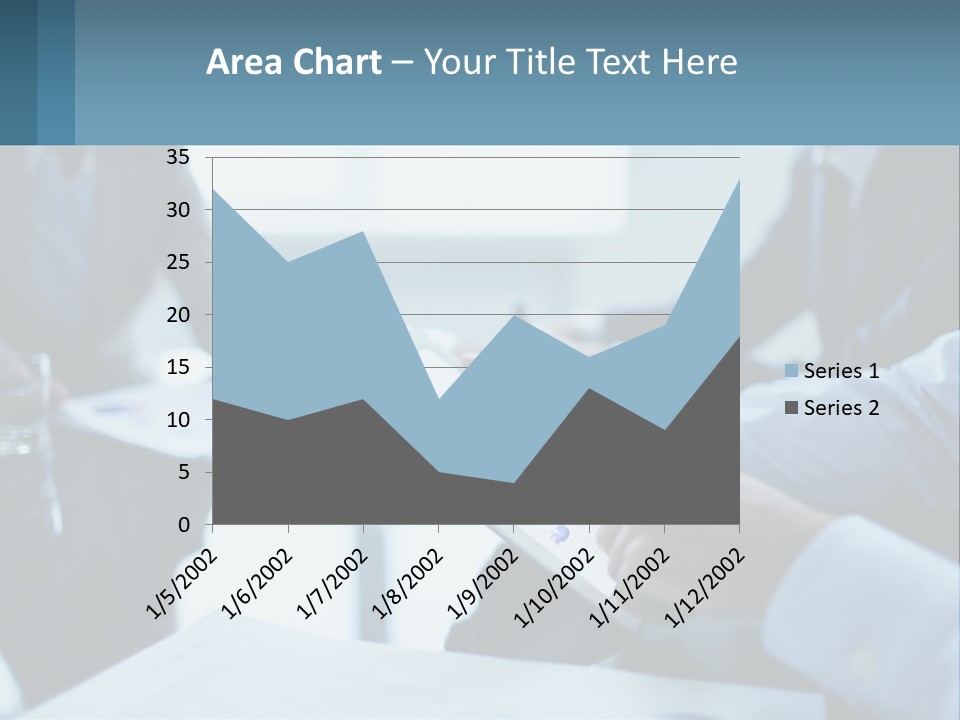 A Group Of People Sitting Around A Table With A Tablet PowerPoint Template