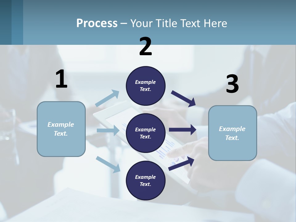 A Group Of People Sitting Around A Table With A Tablet PowerPoint Template