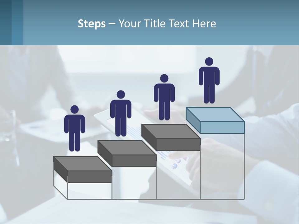 A Group Of People Sitting Around A Table With A Tablet PowerPoint Template