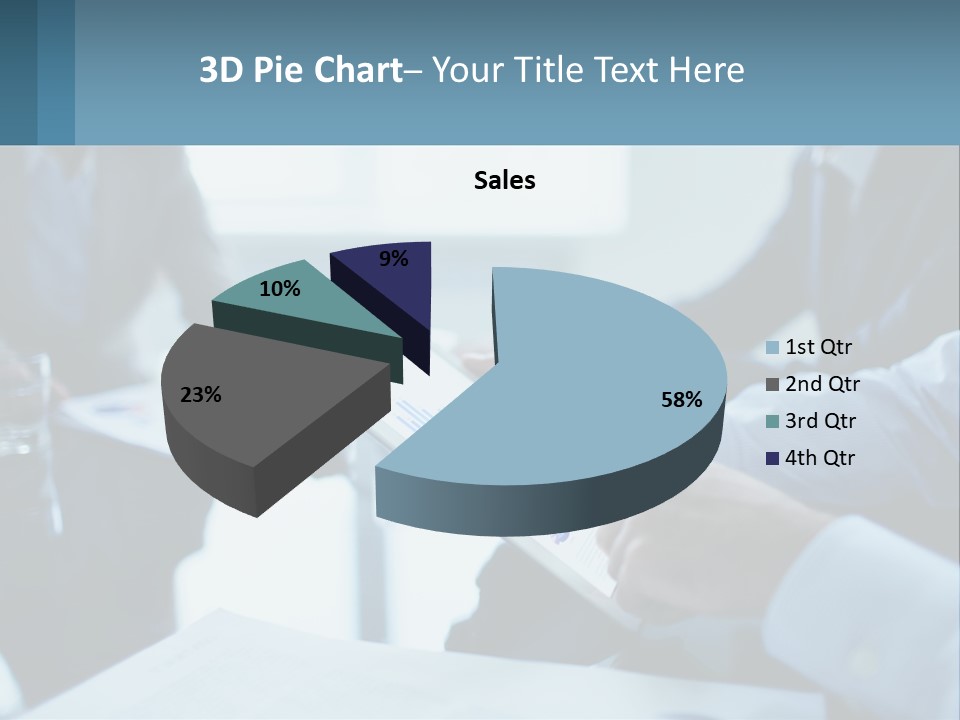 A Group Of People Sitting Around A Table With A Tablet PowerPoint Template