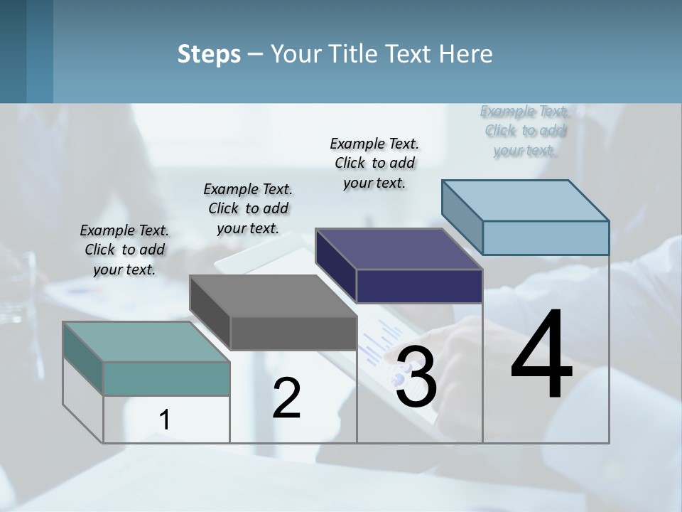 A Group Of People Sitting Around A Table With A Tablet PowerPoint Template