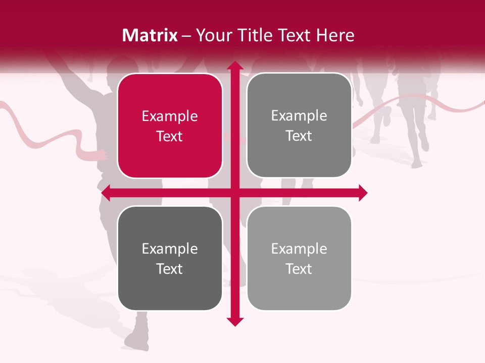 A Man Crossing The Finish Line With His Arms In The Air PowerPoint Template