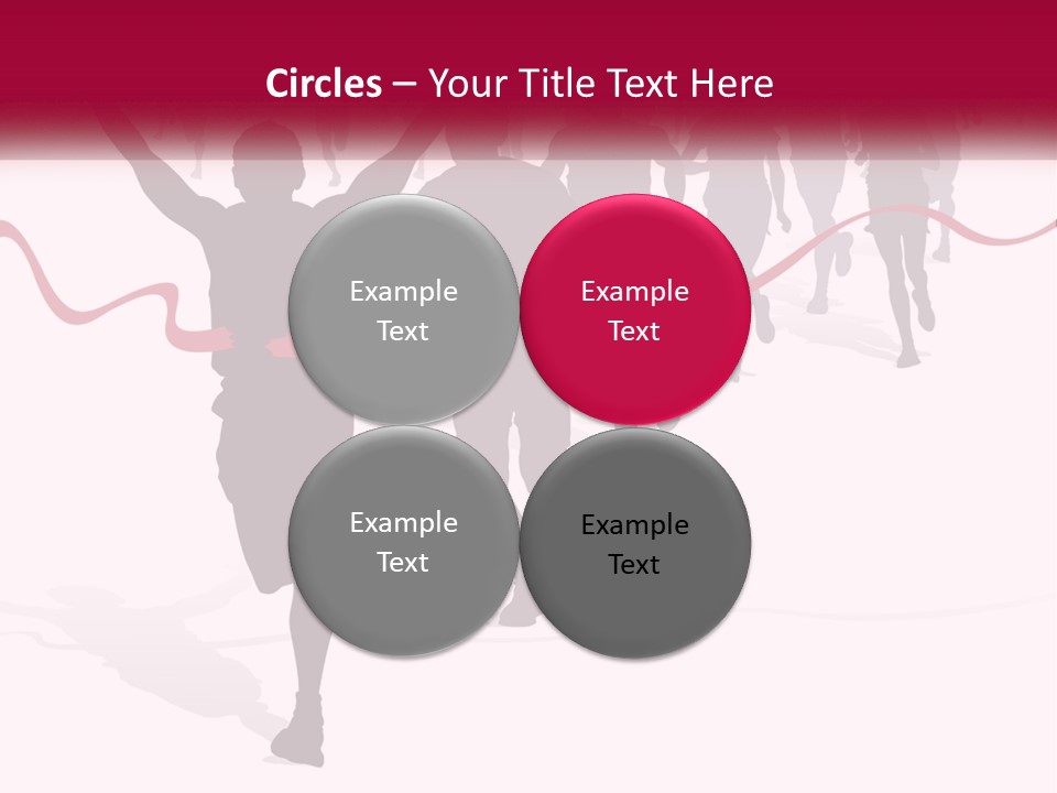 A Man Crossing The Finish Line With His Arms In The Air PowerPoint Template