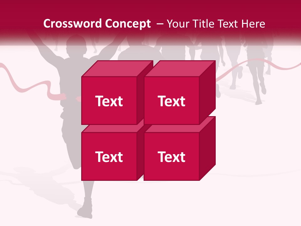 A Man Crossing The Finish Line With His Arms In The Air PowerPoint Template
