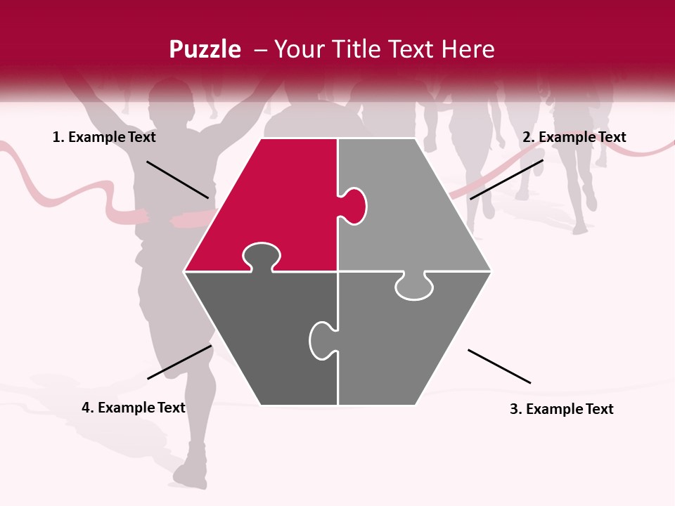 A Man Crossing The Finish Line With His Arms In The Air PowerPoint Template