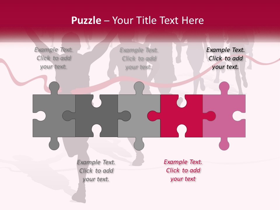 A Man Crossing The Finish Line With His Arms In The Air PowerPoint Template