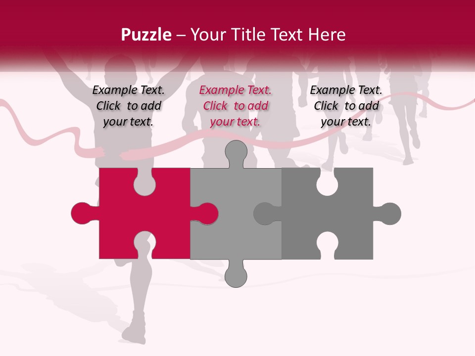 A Man Crossing The Finish Line With His Arms In The Air PowerPoint Template