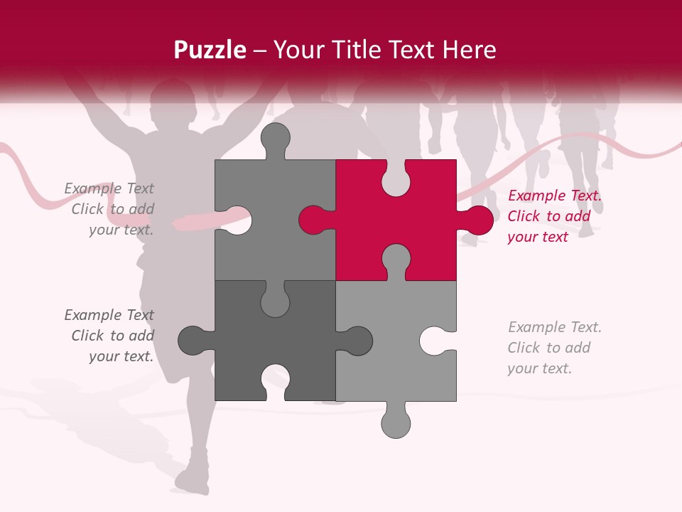 A Man Crossing The Finish Line With His Arms In The Air PowerPoint Template