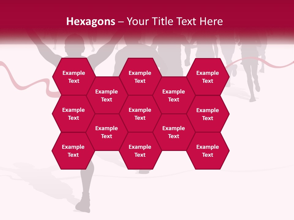 A Man Crossing The Finish Line With His Arms In The Air PowerPoint Template