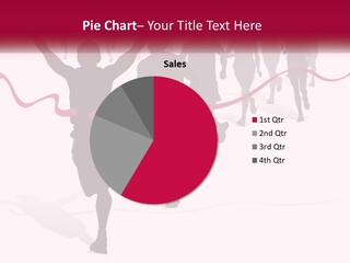 A Man Crossing The Finish Line With His Arms In The Air PowerPoint Template