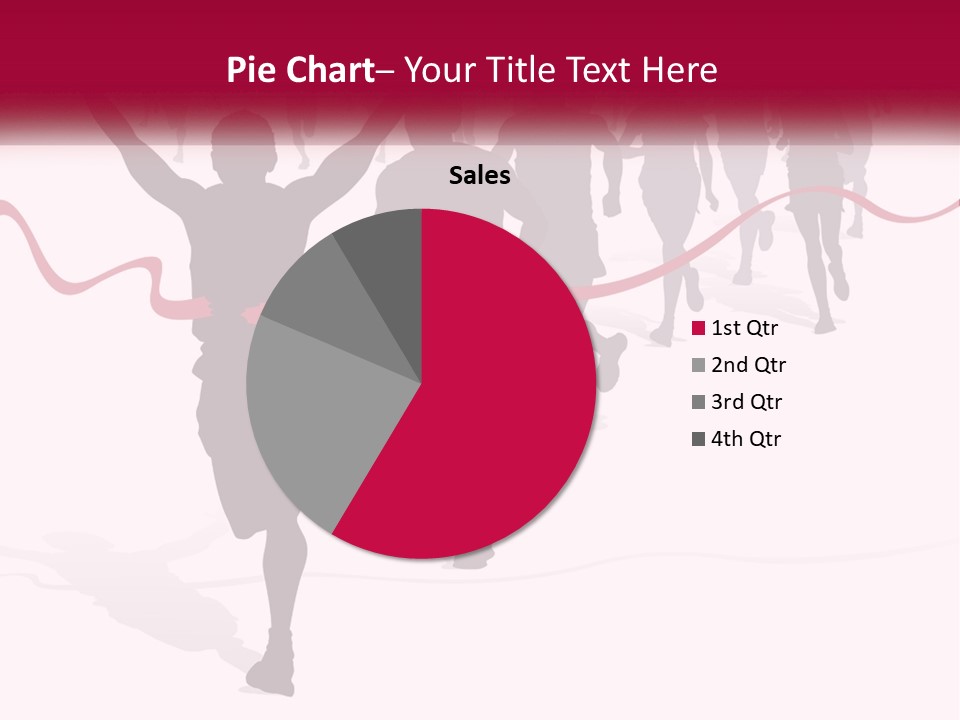 A Man Crossing The Finish Line With His Arms In The Air PowerPoint Template