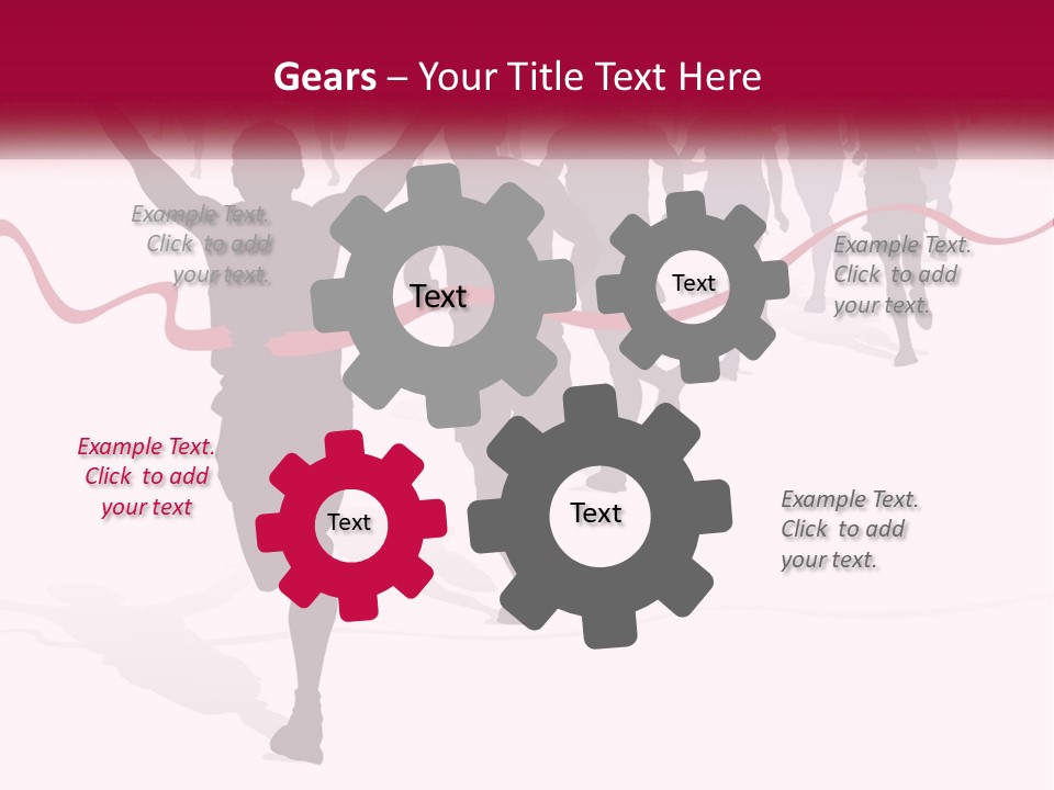 A Man Crossing The Finish Line With His Arms In The Air PowerPoint Template