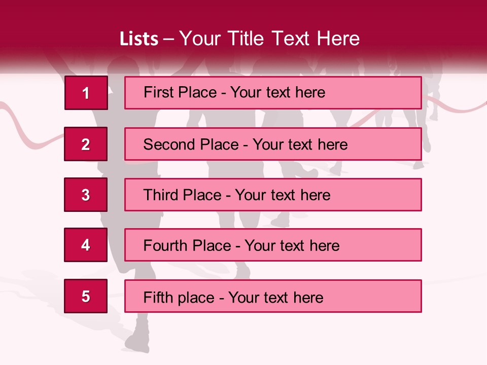 A Man Crossing The Finish Line With His Arms In The Air PowerPoint Template