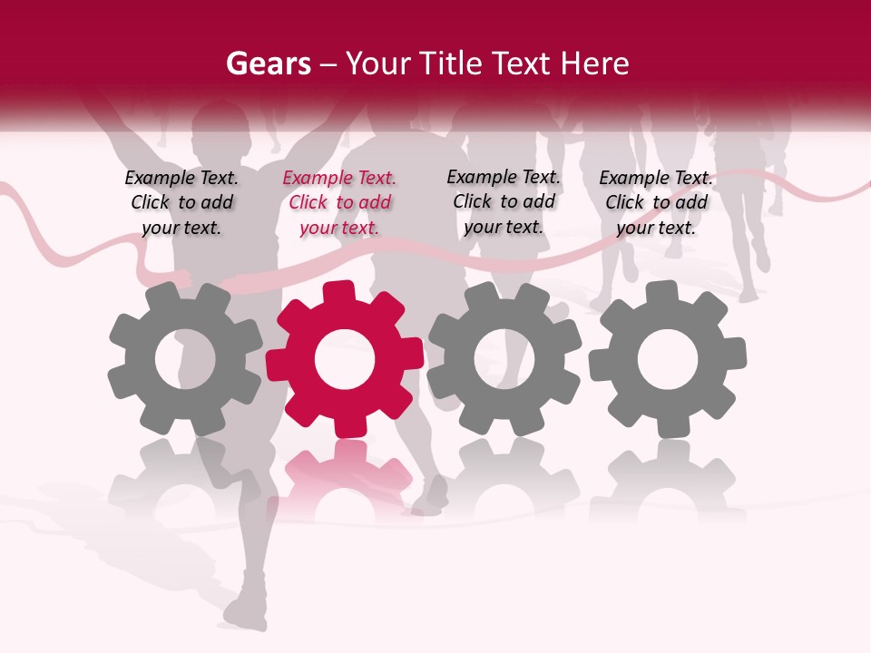 A Man Crossing The Finish Line With His Arms In The Air PowerPoint Template