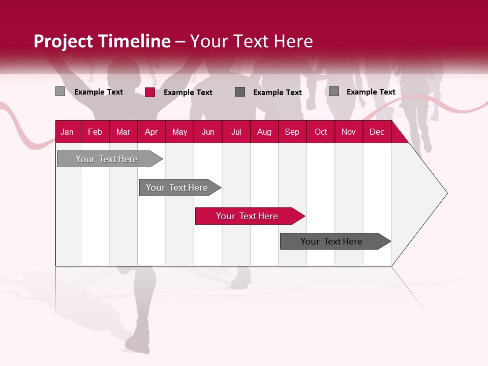 A Man Crossing The Finish Line With His Arms In The Air PowerPoint Template