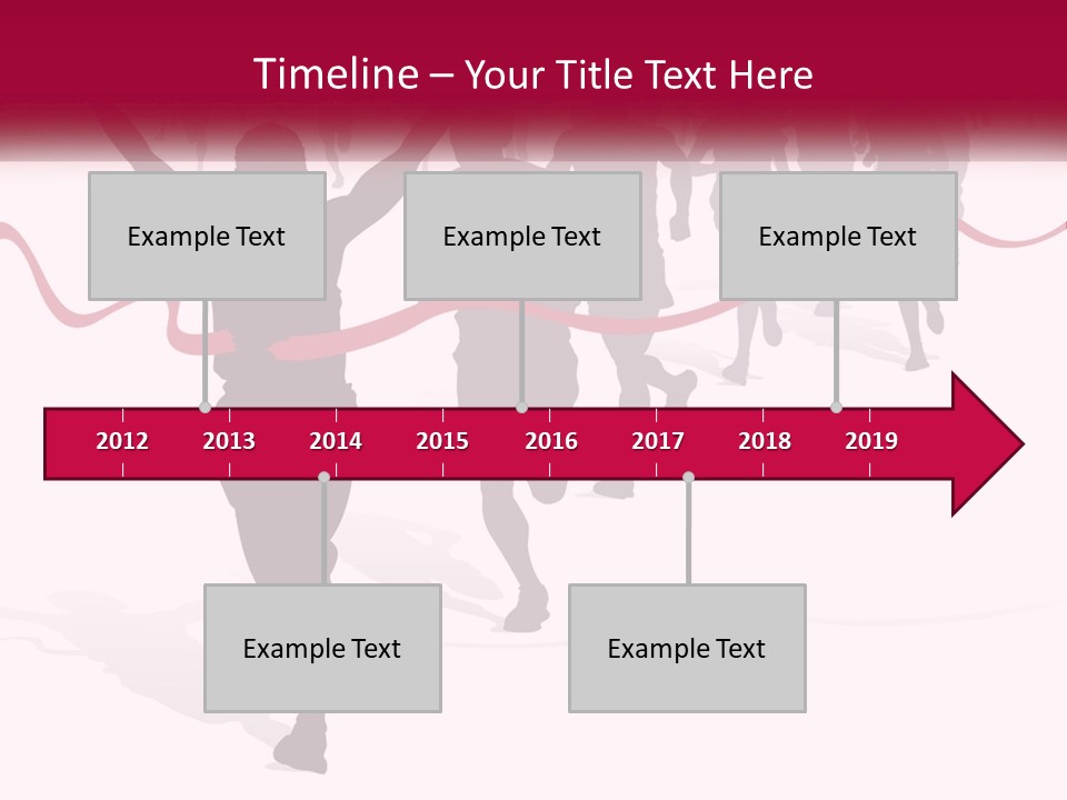 A Man Crossing The Finish Line With His Arms In The Air PowerPoint Template