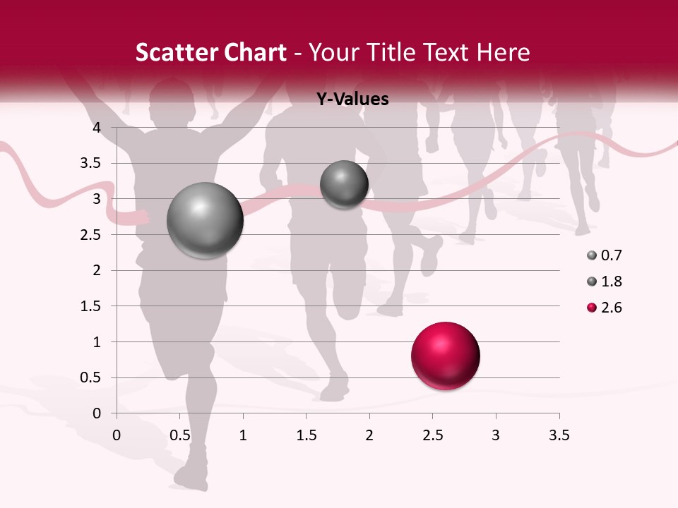 A Man Crossing The Finish Line With His Arms In The Air PowerPoint Template