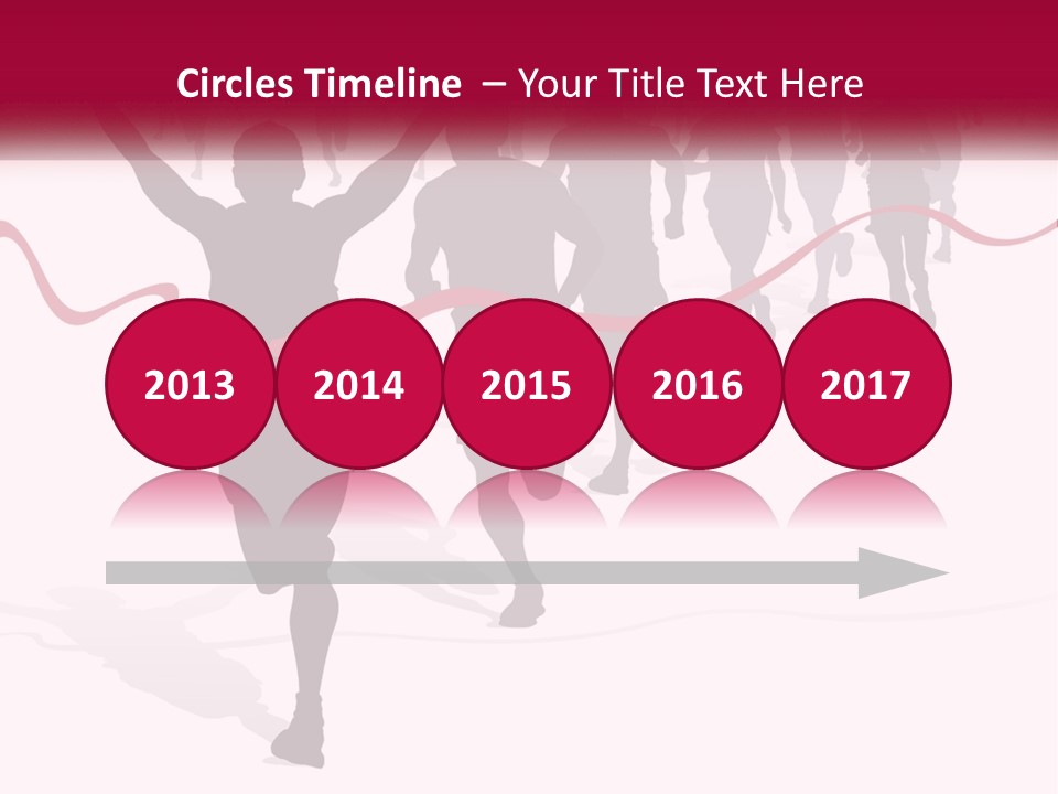 A Man Crossing The Finish Line With His Arms In The Air PowerPoint Template