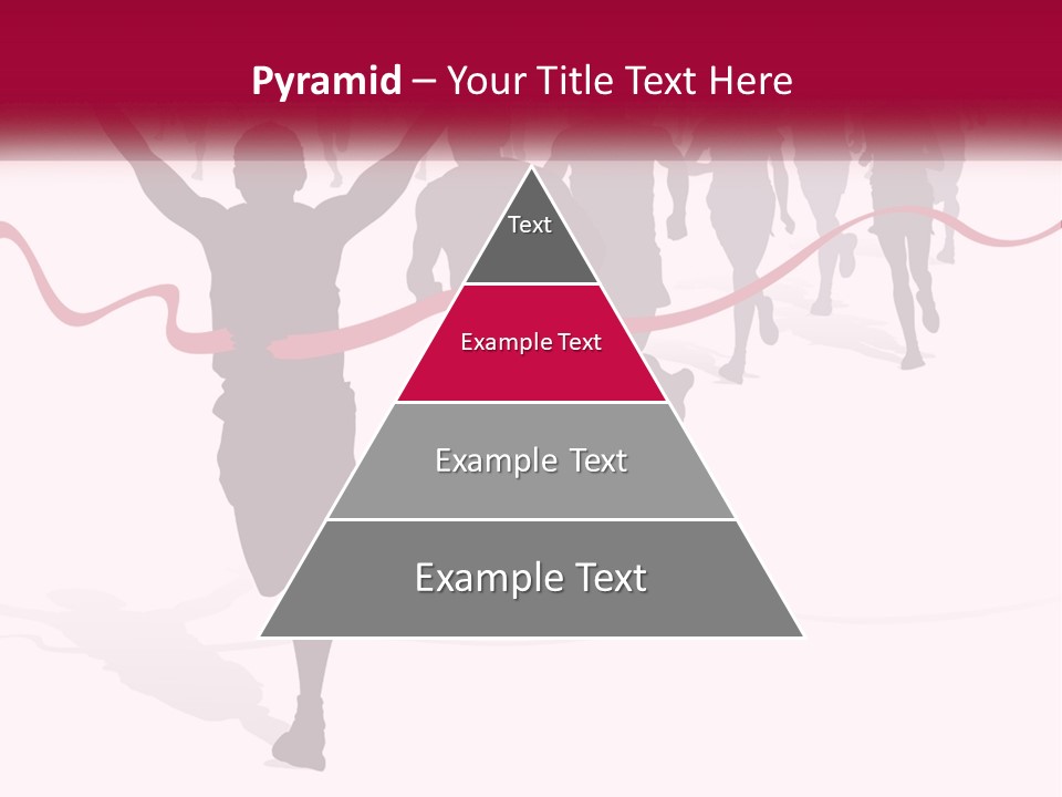 A Man Crossing The Finish Line With His Arms In The Air PowerPoint Template