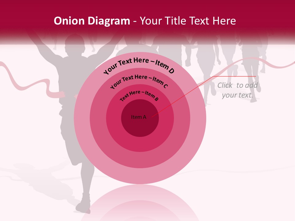 A Man Crossing The Finish Line With His Arms In The Air PowerPoint Template