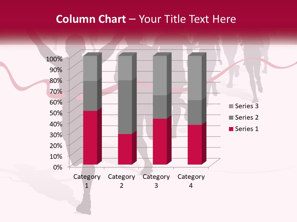 A Man Crossing The Finish Line With His Arms In The Air PowerPoint Template