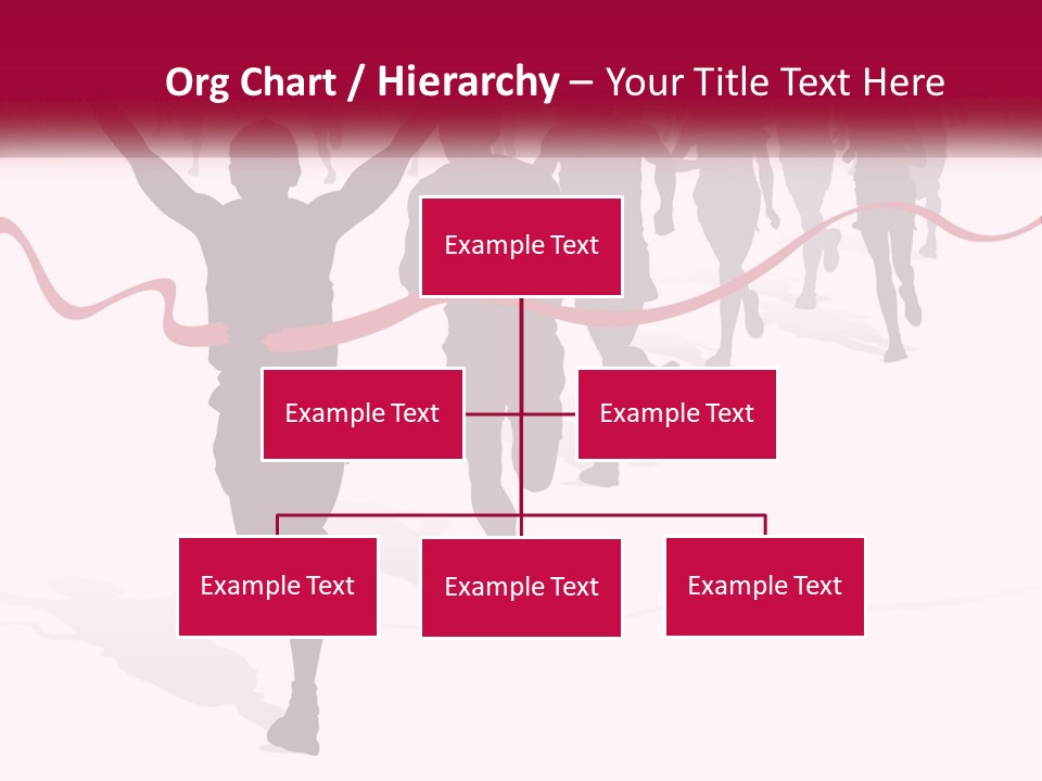 A Man Crossing The Finish Line With His Arms In The Air PowerPoint Template