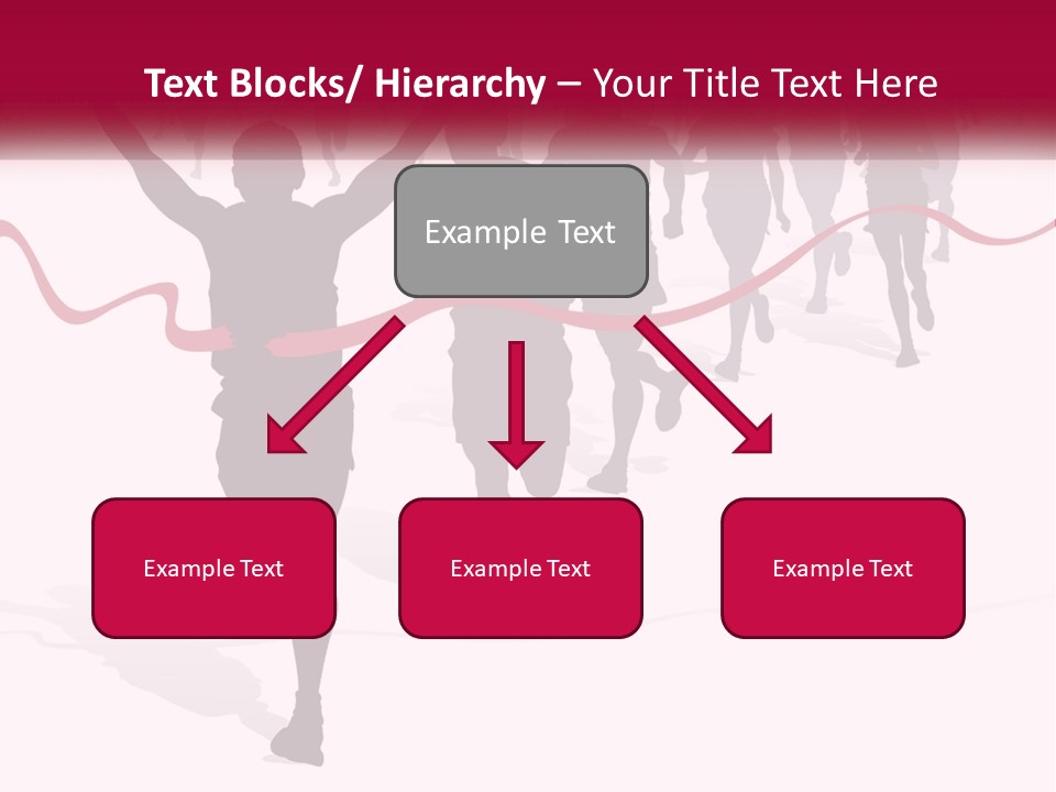 A Man Crossing The Finish Line With His Arms In The Air PowerPoint Template