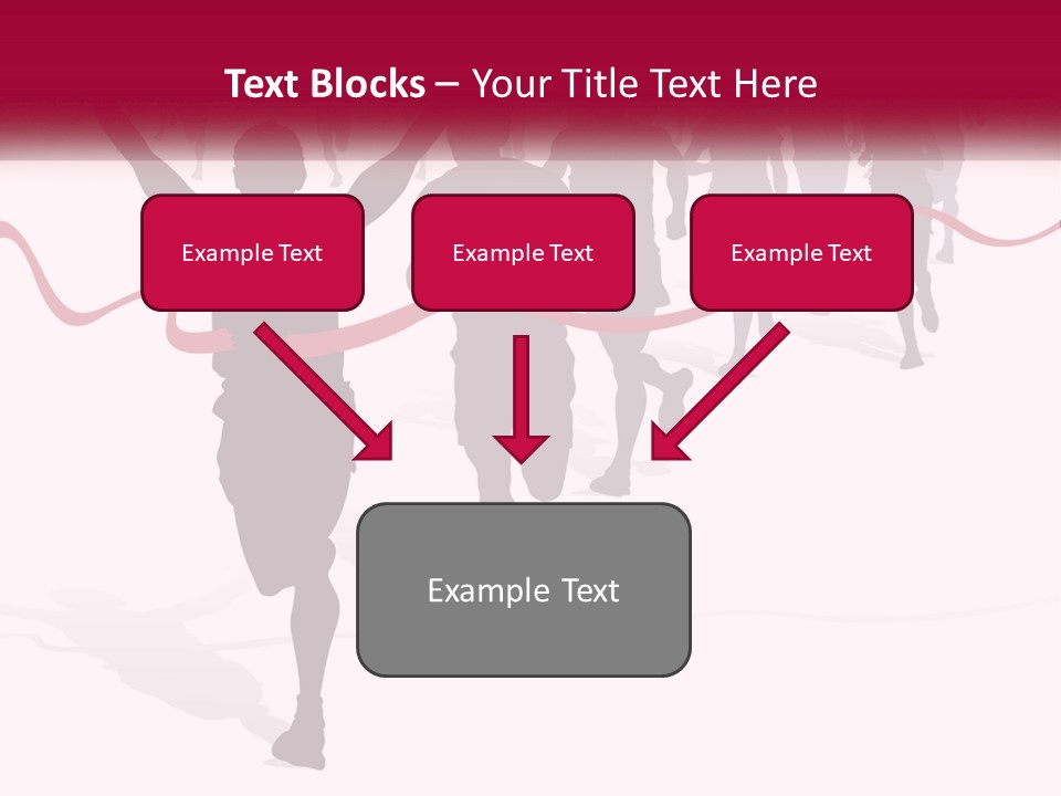 A Man Crossing The Finish Line With His Arms In The Air PowerPoint Template