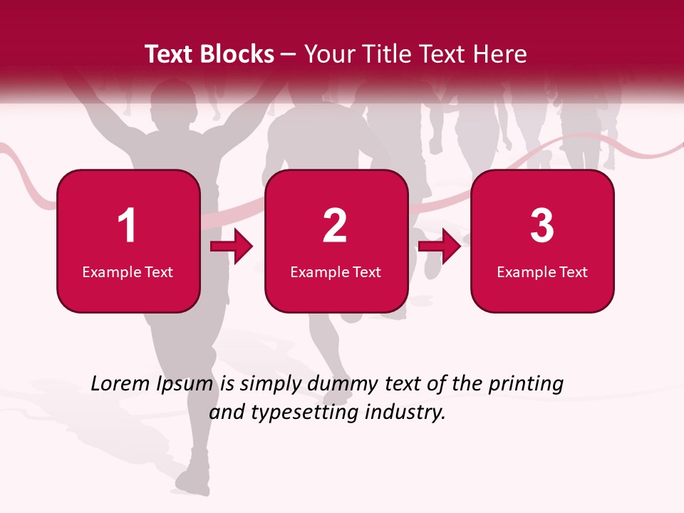 A Man Crossing The Finish Line With His Arms In The Air PowerPoint Template