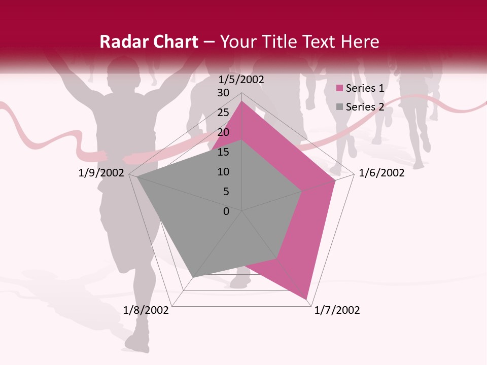 A Man Crossing The Finish Line With His Arms In The Air PowerPoint Template